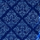 474 藍色蔓藤花紋
