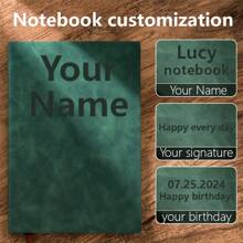 Customizable Soft-Touch Personalized Notebooks, Customizable Notebook Name, Phone Number, Exercise Books, Memo Pads, Meeting Notebooks, Soft-Leather Notebooks, Customizable Meeting Notebooks, A5 Notebooks, Diaries, Gifts, Birthday Gifts, Christmas Gifts Back To School Multi-Functional,Ornamental,Engraved Colorful,Vintage,Contracted Royal Blue,Burgundy Red,Green,Hot Pink Custom,Unique,Customized Personalized Wedding Gifts,Personalized Gifts For Women/Men,Personalized Notepads Ideal Gifts For Him Her,Boyfriend,Girlfriend,Family,Friends,Children,Students,Clients,Workers For Anniversaries,For Birthdays,For Graduation,For Weddings,For School,For Business/Work/Office - Skin-feel Soft Cover Notebook With Customized Name - View 7