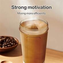 USB Rechargeable Electric Shaker Bottle - Portable Sports Fitness Blender For Smoothies And Milkshakes - Multicolor - View 6