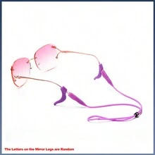 1 bộ dây đeo kính co giãn unisex và móc tai silicon thể thao cho nam nữ, kính mắt thời trang, kính đọc sách (chữ trên gọng kính ngẫu nhiên) Phụ kiện kính mắt cho nữ - Nhiều màu - Xem 9