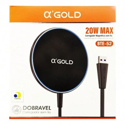 Carregador Indução Turbo Carga Rápida Sem Fio Wireless Usb-c