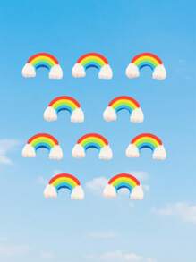 200pcs/15pcs Rainbow Bridge Eraser Students Learn Eraser Cartoon Mini Rainbow Eraser Thanksgiving Gift Holiday Gift Creative Cartoon Eraser Mini Eraser Student Prize Stationery Wipe Clean Without Leaving Marks Back To School - Multicolor - View 8