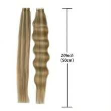 Tape In Hair Extensions Human Hair Real Natural Hair Colored #8/613 European Straight Blonde Skin Weft Adhesives Remy Hair Extension - S8/613 - View 8