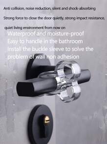 1/3/6 piezas Protector de colisión de silicona para puertas y ventanas, protector de puerta, cubierta para pomos de puertas, adecuado para diferentes puertas, baños, cocinas, salas de estar, artículos esenciales para el hogar