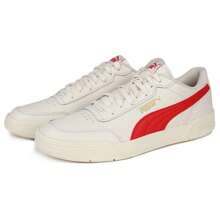 Puma Unisex Fashionable Retro Casual Sneakers, Low-Top Comfortable Shoes - white-bright Red - View 2