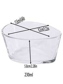 Glass Pudding Cups For Steamed Custard, Cake, Egg Pudding Christmas Gift - Clear - View 2