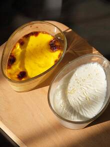 Glass Pudding Cups For Steamed Custard, Cake, Egg Pudding Christmas Gift - Clear - View 3