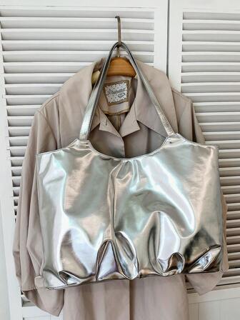 Korean Style Simple Casual Large Capacity Handbag For Women,2024 New Fashion Shoulder Bag For Office Work And Commuting