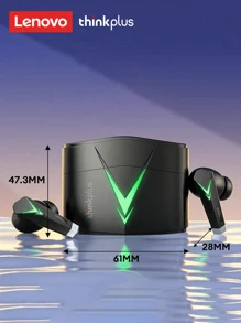 Lenovo Lenovo LP6 Bluetooth Earbuds With ANC Noise Cancellation, Half In-Ear Design, Gaming/Sports, Low Latency, High-Quality Audio, Wireless Earphones With Microphone