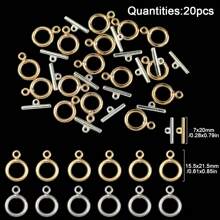 20/60 件金色/银色塑料 OT 扣圆形扣，适用于手链、项链末端、连接器、DIY 珠宝制作组件 - 一袋 - 查看 2