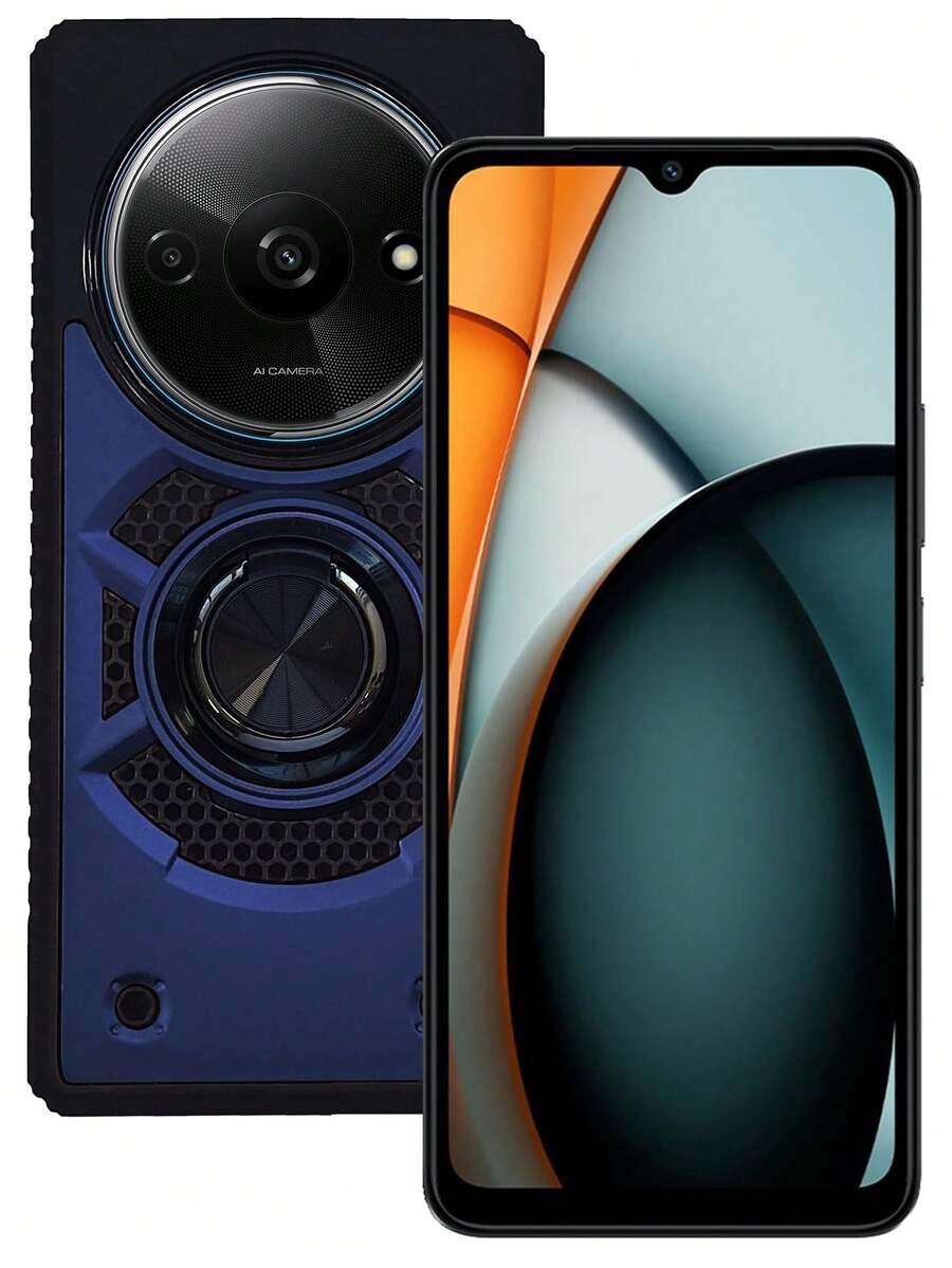 FUNDA USO RUDO CLIP O CON ANILLO PARA REDMI A3 - Azul - Ver 1