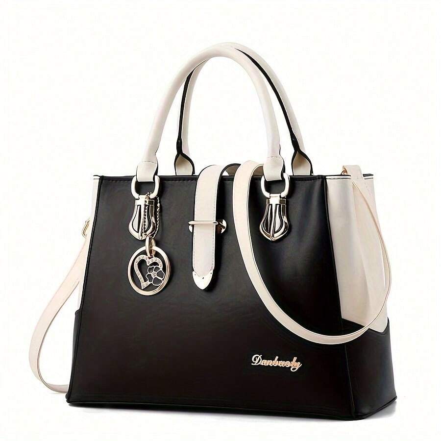 Purses And Handbags For Women Fashion Tote Bag Shoulder Crossbody Bag Ladies Top Handle Satchel Purse - 黑色 - 查看 1
