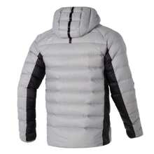 Puma 男款 PackLITE 连帽羽绒服，90% 羽绒，10% 羽毛，672393-14 - 灰色 - 查看 2