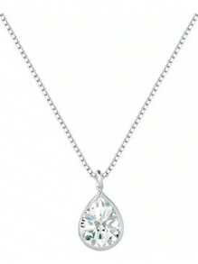 Choker Necklace Point Of Light Drop 45 Cm Pure Silver 925 - 銀色 - 查看 2
