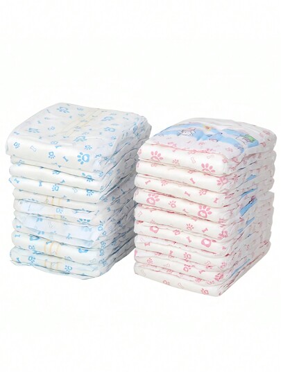 Leak-Proof Dog Diapers, Super Absorbent, Disposable (Similar To Diapers/Pads/Sanitary Napkins/Physiological Pants), 10pcs/Pack For Female Dogs, 12pcs/Pack For Male Dogs, Essential Supplies For Cleaning Up After Both Male And Female Dogs
