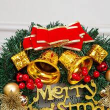 1 件带铃铛的圣诞装饰花环，适用于窗户、门、室内和室外的圣诞装饰 - 彩色 - 查看 10