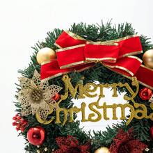 1 件带铃铛的圣诞装饰花环，适用于窗户、门、室内和室外的圣诞装饰 - 彩色 - 查看 8