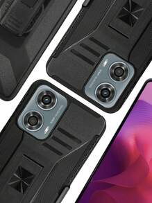 HEAVY DUTY CLIP O CASE WITH RING FOR MOTO G04 MOTO G24 - Black - View 4