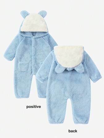 1 szt. niemowlęcy kombinezon z nadrukiem zwierząt z kreskówek - odpowiedni dla dzieci w wieku od 3 do 18 miesięcy, jesień/zima