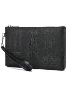 2025 新款男士钱包 PU 手拿包 男式手包 鳄鱼头手拿包 黑色包 手拿包 手提包 办公用品 复古礼物 送给丈夫的礼物 爸爸的礼物 情人节 感恩节 旅行 冬季假期 手提包 度假 零钱包 圣诞礼物 侧包礼物 情人节钱包 节日必需品 贴纸 情人节礼物 复古学校 运动生活 包 礼品包 包包 春季复古包 手机包