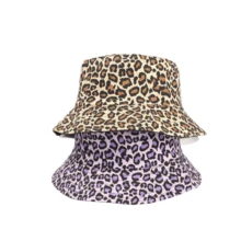 1 件女士双面豹纹渔夫帽，百搭休闲时尚韩版复古美学帽子冬季帽子 - 彩色 - 查看 1