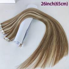 Tape In Hair Extensions Human Hair Real Natural Hair Colored #8/613 European Straight Blonde Skin Weft Adhesives Remy Hair Extension - S8/613 - View 7