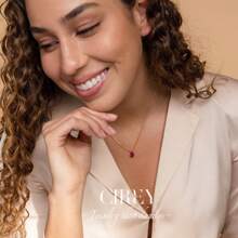 CIREY 1 件 18K 镀金十二月诞生石梨形锆石不锈钢项链，圣诞节、生日、情人节礼物 - 彩色 - 查看 5