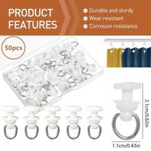 Metal Curtain Track Hooks S Shaped Small Curtain Hooks Ceiling Or Wall Curtain Track Hooks And Plastic Gliders Track Rollers For Ceiling Track Drapes-Easy To Install