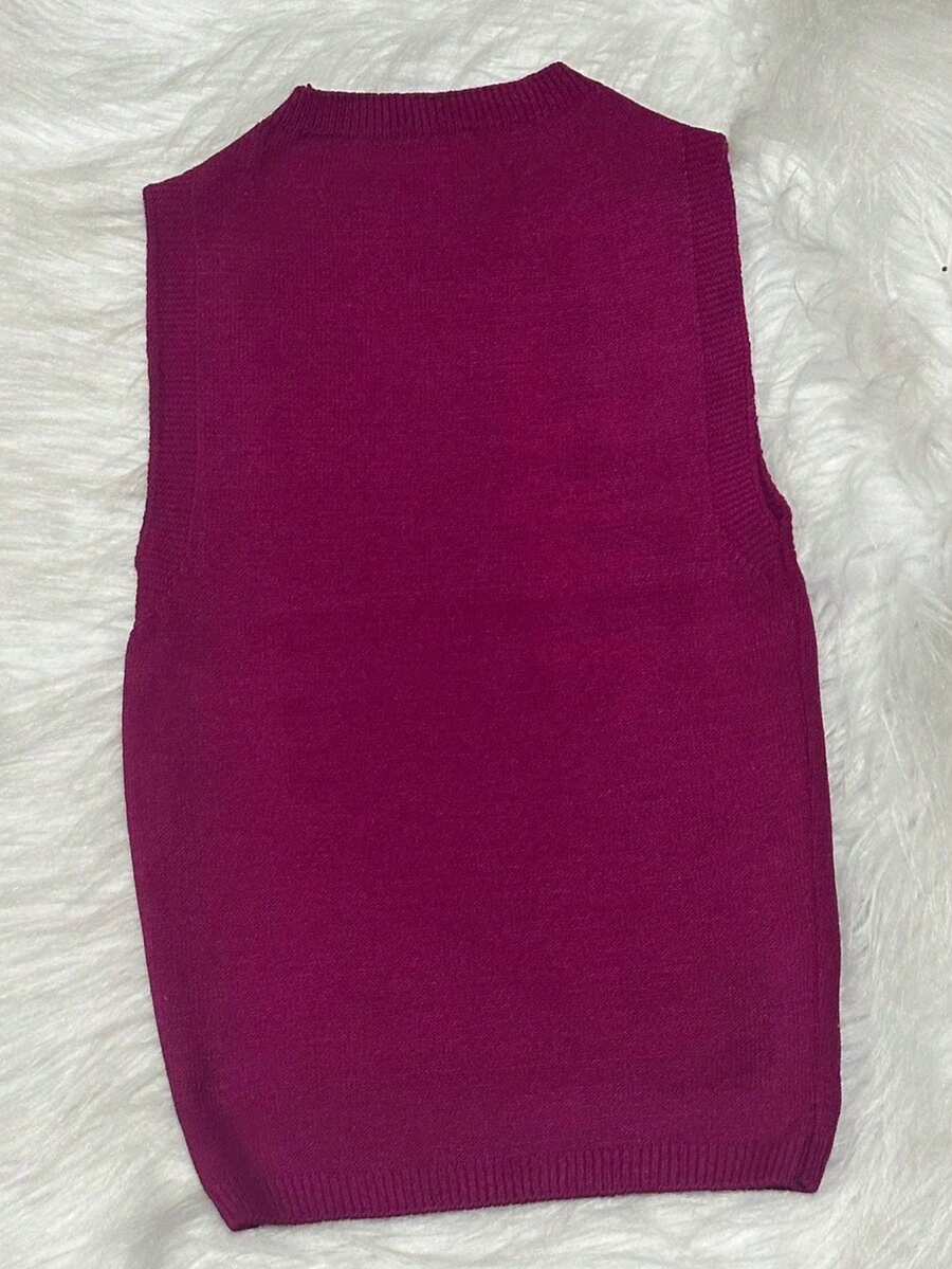 Lollitan STRIPED TOP TANK TOP WOMEN'S TOP GROPPED SUMMER MODAL BRIGHT PLAIN Cropped Knit Modal / Cropped Tank Top / Knit Tank Top / / Blogger Fashion / 24hr Shipping - Màu tím - Xem 1