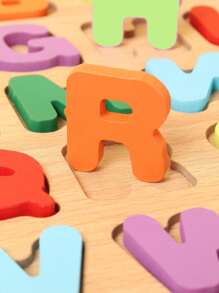 幼兒教育木製拼圖：字母,三歲以上兒童的完美禮物