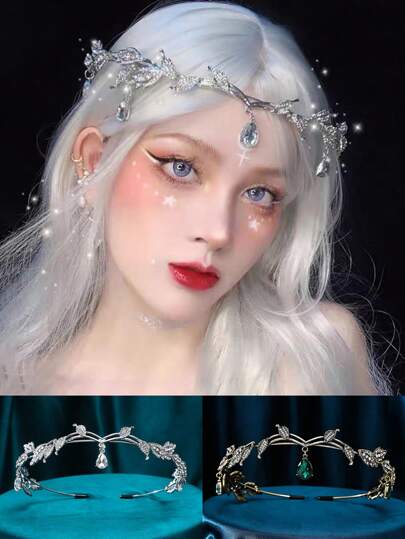 1 件优雅时尚头饰，万圣节女王服装配饰，适合女性