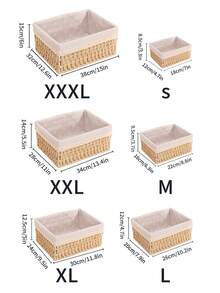 家用编织收纳篮，带纸绳的编织收纳篮，适用于客厅、卧室、婴儿玩具收纳 - 木棉花灰色 - 查看 10
