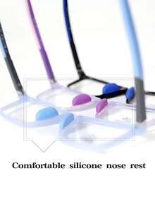 1 件儿童方形防蓝光眼镜，时尚窄框学院风日常休闲防护眼镜，适合阅读、写作、使用手机、抗疲劳，TR90 材质，小学生近视眼镜框 - 4-10歲防藍光眼鏡 - 查看 11