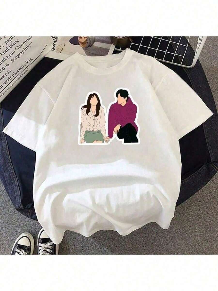 Despite Everything Love T-Shirt Drama Series Fashion Inspiration Various Colors 100% Cotton - trắng - Xem 1