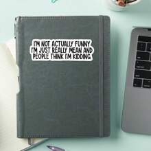 1PC Funny Sarcastic Sticker | 'I'm Not Actually Funny' Vinyl Decal | Adult Humor Stickers For Laptops, Water Bottles, And Computers | Waterproof, Durable & Perfect For Gifts | Hilarious Quote Sticker