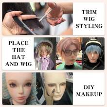 Male Bald Mannequin Head Wig Making And Display Hat Helmet Glasses Or Masks Display Head Model - Apricot - View 6