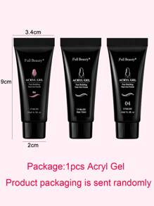 FULL BEAUTY 15ml荳子醬聚合凝膠美甲延伸亞麻素膠無痛凝膠美甲快速液體果凍凝膠裝模工具 - 珊瑚粉 - 查看 4