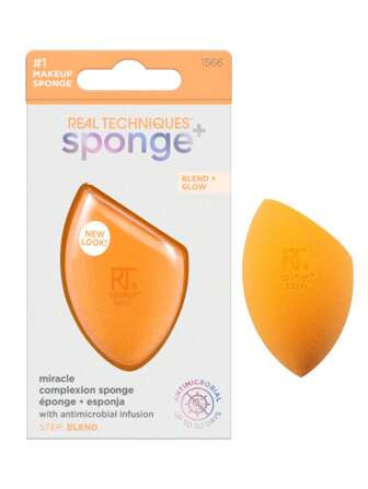 Real Techniques Set mit 2 Schwämmchen für die Gesichtspflege, Make-up Schwämme für flüssige und cremige Make-, Make-up Blender Schwamm für aufbauende Deckkraft, Foundation Schwamm für ein natürliches, strahlend frisches Finish, latex-freier Schaumstoff
