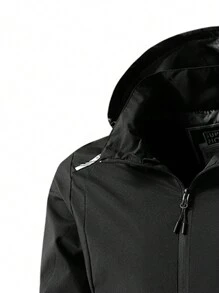 1pc Men's Outdoor Hiking Camping Windproof Waterproof Durable Warm Plus Size Sports Jacket, Autumn/Winter