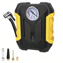 Carsun Air Compressor For Car Auto Pump Portable Tire Inflator - Black + Yellow - View 6