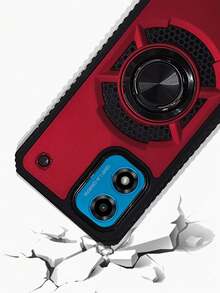 HEAVY DUTY CLIP O CASE WITH RING FOR MOTO G04 MOTO G24 - 紅色 - 查看 6