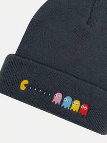 1pc Solid Color Fashionable & Versatile Knitted Beanie Hat, Warm Winter Ski Hat With Pompom, Suitable For Leisure & Outdoor Halloween - A - View 5