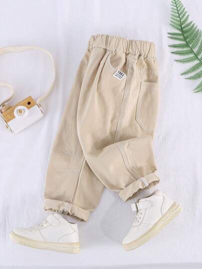 轻便宽松的男童休闲裤，适合春末和初夏