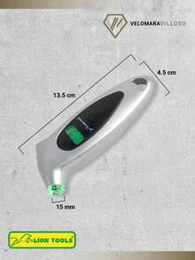 Calibrador De Presión Digital Aire Para Llantas Medidor Luz Led Accesorios Automotriz Herramienta Manual - Gris - Ver 6
