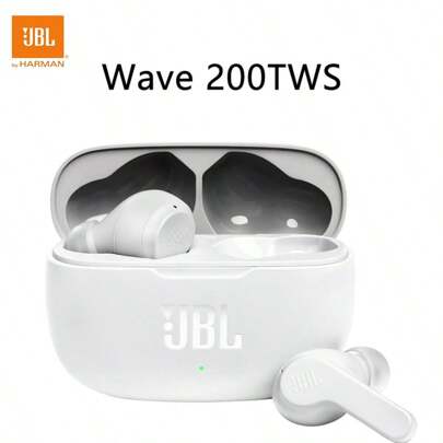 Orginal JBL Wave 200TWS Wireless In-Ear Earphones JBL Deep Bass Sound Bluetooth 5.0 W200TWS True Wireless TWS Sports JBL Headphones