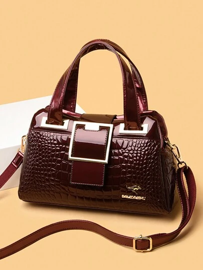 Bolso de diseñador de lujo Marca de bolsos cruzados para mujer Nuevos bolsos de hombro de cuero con estampado de cocodrilo Bolso casual de tote 2025, Regalos para mujeres