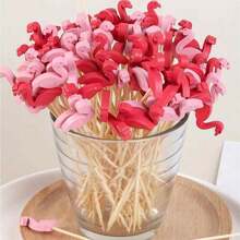 100 pièces de brochettes en bambou assorties, fourchettes à fruits et ficelles de perles artificielles, piques à fruits pour la décoration de fête, gâteaux et collations, fournitures pour vacances et festivals, cadeaux de Noël - Multicolore - Voir 10