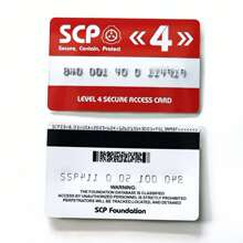 SCP Foundation GUARD Secret PVC Hardcard Special Logo Cosplay Access Grade Card - Single Piece - View 25