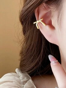 1 Cặp khuyên tai kẹp bướm mini thanh lịch dành cho nữ, không cần xỏ khuyên - Vàng - Xem 6