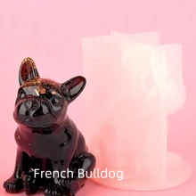 3D Puppy Dog Silicone Mold – French Bulldog / Teddy / Bulldog Puppy Candle Mould For DIY Resin, Wax & Soap Crafts | Realistic Puppy Design For Home Decor & Gifts